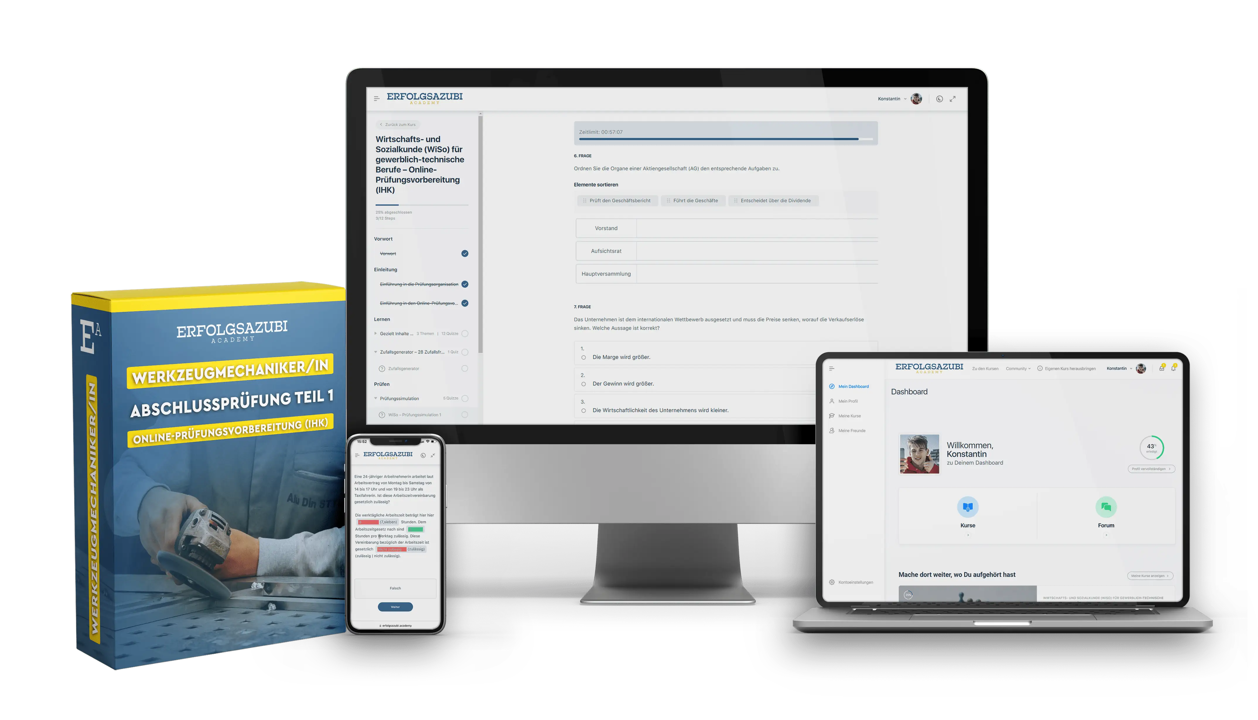 Werkzeugmechaniker Abschlussprüfung Teil 1 – Online-prüfungsvorbereitung (ihk)